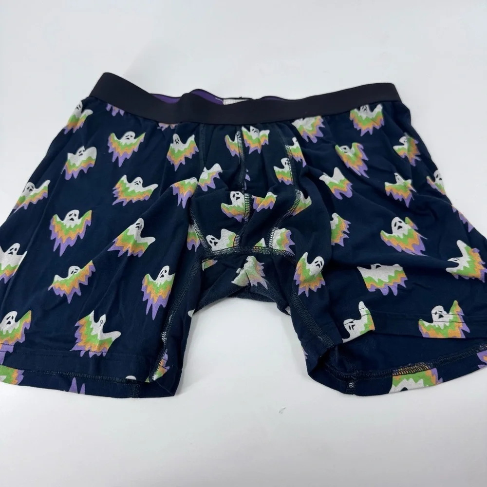 MeUndies Ghost Print Boxer Briefs - Black and‎ Multicolor